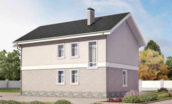 170-008-П Проект двухэтажного дома, классический дом из теплоблока | Проекты домов от House Expert