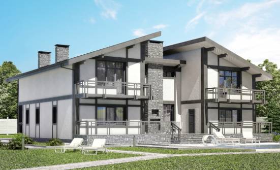 280-002-П Проект двухэтажного дома с мансардным этажом, доступный дом из кирпича | Проекты домов от House Expert