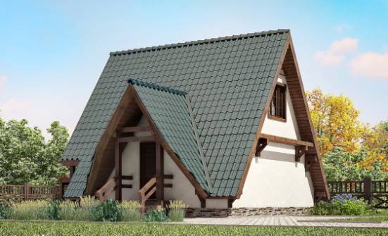 070-003-П Проект двухэтажного дома мансардой, миниатюрный дом из бревен | Проекты домов от House Expert
