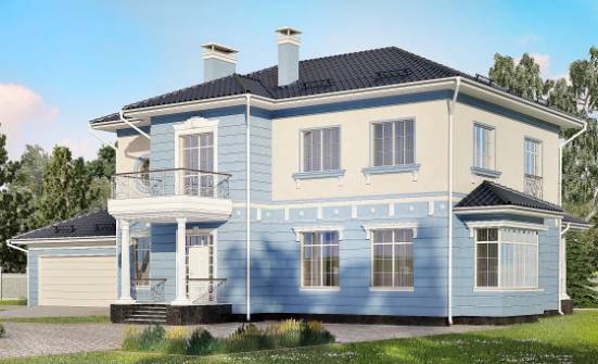 285-003-Л Проект двухэтажного дома, гараж, современный загородный дом из кирпича | Проекты домов от House Expert