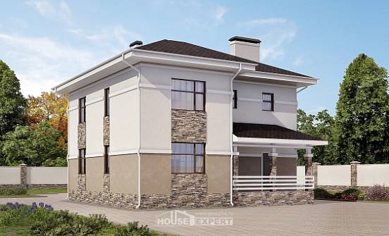 150-014-П Проект двухэтажного дома, современный дом из пеноблока | Проекты домов от House Expert