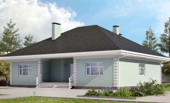 135-003-Л Проект одноэтажного дома, бюджетный домик из газобетона | Проекты домов от House Expert