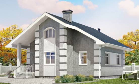 115-001-Л Проект двухэтажного дома с мансардой, недорогой домик из бризолита | Проекты домов от House Expert