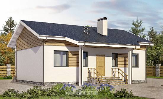 080-004-П Проект одноэтажного дома, маленький загородный дом из бризолита | Проекты домов от House Expert