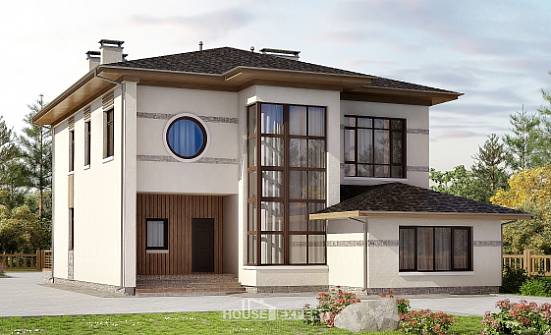 345-001-П Проект двухэтажного дома, огромный загородный дом из пеноблока | Проекты домов от House Expert