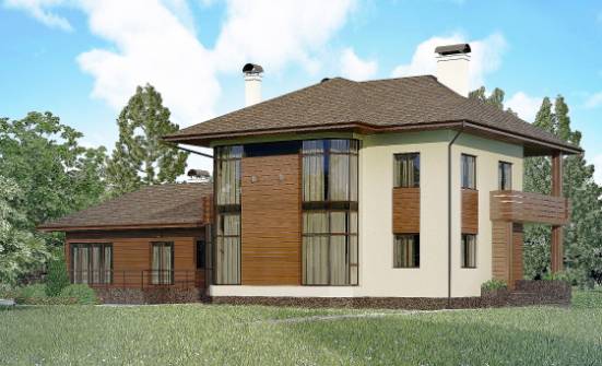 300-001-П Проект двухэтажного дома, красивый коттедж из кирпича | Проекты домов от House Expert