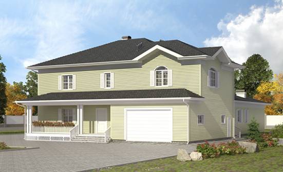 410-002-Л Проект двухэтажного дома, гараж, огромный дом из блока | Проекты домов от House Expert