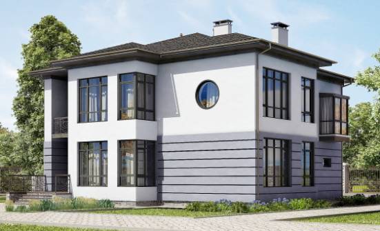 300-006-Л Проект двухэтажного дома и гаражом, огромный коттедж из кирпича | Проекты домов от House Expert