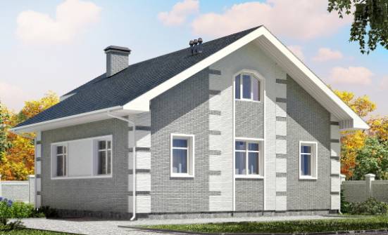 115-001-Л Проект двухэтажного дома с мансардой, недорогой домик из бризолита | Проекты домов от House Expert