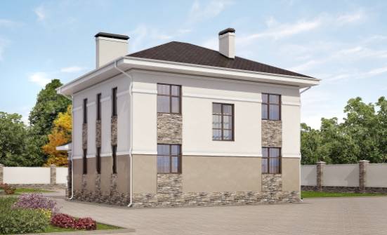 150-014-П Проект двухэтажного дома, современный дом из пеноблока | Проекты домов от House Expert