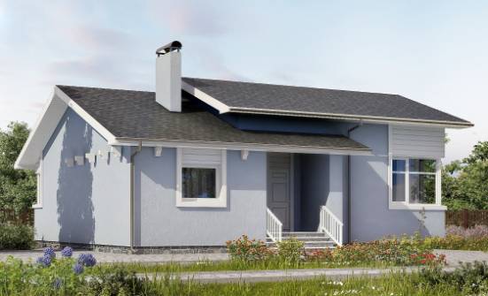 110-003-Л Проект одноэтажного дома, экономичный домик из теплоблока | Проекты одноэтажных домов от House Expert