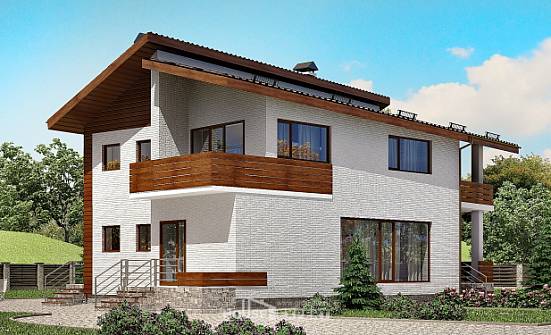 180-009-П Проект двухэтажного дома мансардой, просторный дом из кирпича | Проекты домов от House Expert