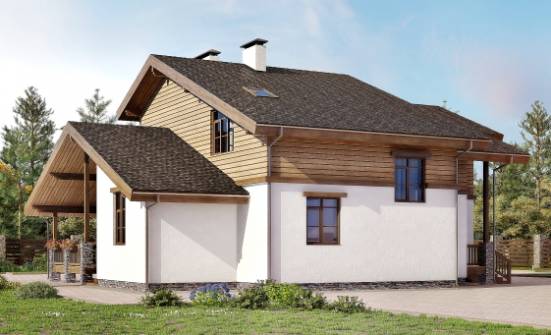 210-006-П Проект двухэтажного дома с мансардой, классический загородный дом из кирпича | Проекты домов от House Expert