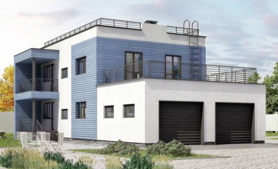180-012-Л Проект двухэтажного дома и гаражом, просторный домик из кирпича | Проекты домов от House Expert