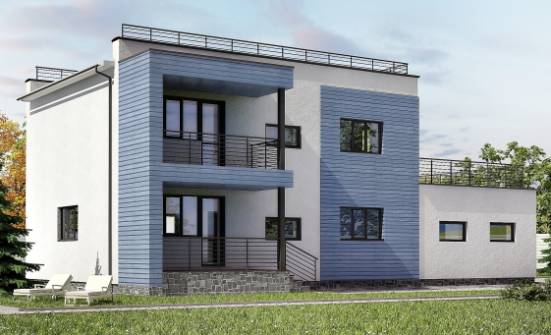 180-012-Л Проект двухэтажного дома и гаражом, просторный домик из кирпича | Проекты домов от House Expert