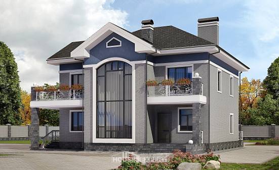 200-006-Л Проект двухэтажного дома, средний загородный дом из кирпича | Проекты домов от House Expert