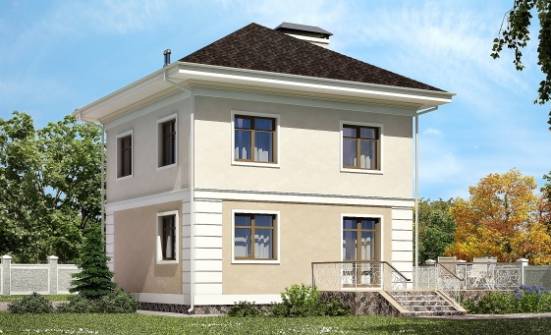 090-003-Л Проект двухэтажного дома, современный дом из пеноблока | Проекты домов от House Expert