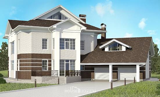 410-001-П Проект двухэтажного дома и гаражом, уютный коттедж из кирпича | Проекты домов от House Expert