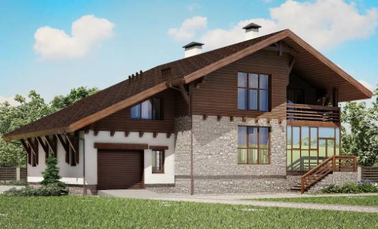 420-001-П Проект трехэтажного дома с мансардой и гаражом, уютный домик из кирпича | Проекты домов от House Expert