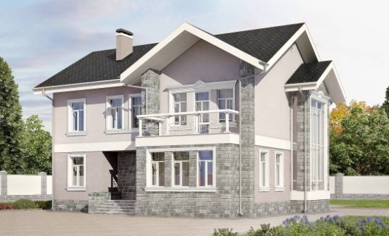 170-008-П Проект двухэтажного дома, классический дом из теплоблока | Проекты домов от House Expert