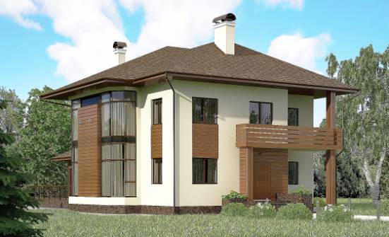 300-001-П Проект двухэтажного дома, красивый коттедж из кирпича | Проекты домов от House Expert