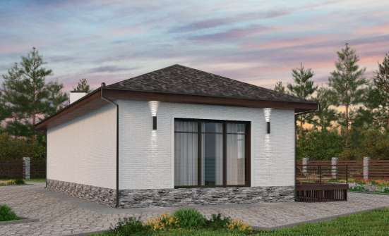 145-001-Л Проект бани из бризолита | Проекты одноэтажных домов от House Expert