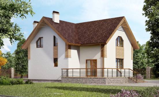 150-009-П  Проект двухэтажного дома мансардой, уютный домик из арболита | Проекты домов от House Expert