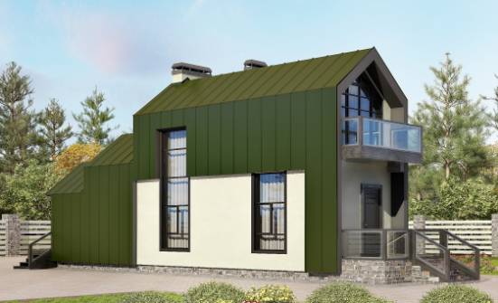 060-006-Л Проект двухэтажного дома с мансардой, классический домик из газосиликатных блоков | Проекты домов от House Expert