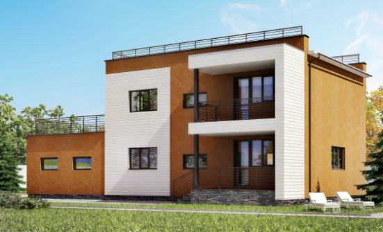 180-012-П Проект двухэтажного дома, гараж, современный дом из кирпича | Проекты домов от House Expert