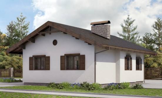 090-002-П Проект одноэтажного дома, экономичный дом из кирпича | Проекты домов от House Expert
