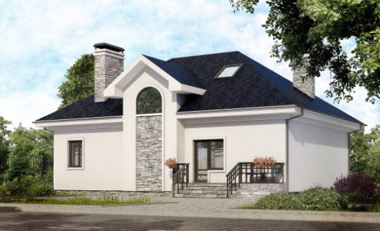 150-008-П Проект двухэтажного дома с мансардой, экономичный домик из арболита | Проекты домов от House Expert