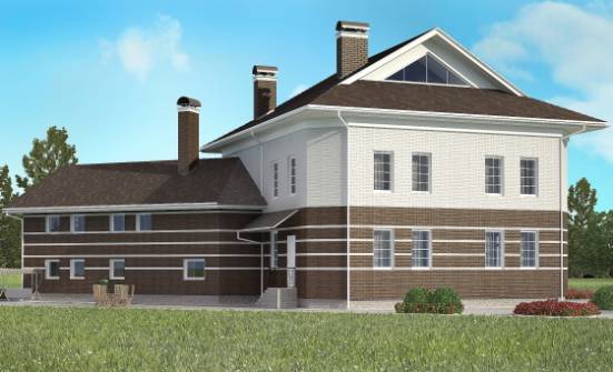 410-001-П Проект двухэтажного дома и гаражом, уютный коттедж из кирпича | Проекты домов от House Expert