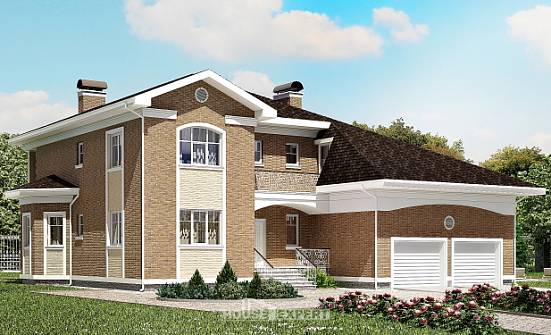 335-002-П Проект двухэтажного дома, гараж, классический загородный дом из кирпича | Проекты домов от House Expert