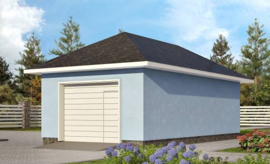 040-001-Л Проект гаража из газосиликатных блоков | Проекты одноэтажных домов от House Expert