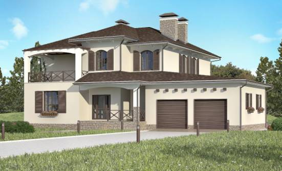 285-002-П Проект двухэтажного дома, гараж, просторный дом из кирпича | Проекты домов от House Expert