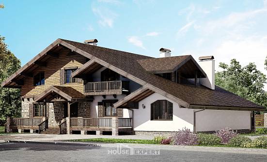 320-002-П Проект двухэтажного дома с мансардой, большой загородный дом из кирпича | Проекты домов от House Expert