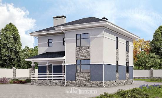150-014-Л Проект двухэтажного дома, красивый загородный дом из газобетона | Проекты домов от House Expert