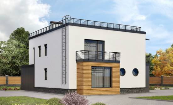 260-002-П Проект двухэтажного дома, гараж, классический загородный дом из газобетона | Проекты домов от House Expert