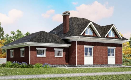 290-002-П Проект двухэтажного дома с мансардой, гараж, современный домик из арболита | Проекты домов от House Expert