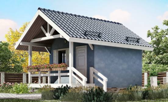 020-001-П Проект одноэтажного дома, махонький коттедж из дерева | Проекты домов от House Expert