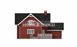 180-013-Л Проект двухэтажного дома с мансардой, гараж, бюджетный дом из блока, House Expert