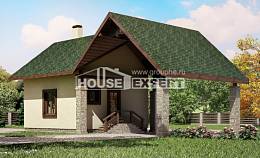060-001-Л Проект двухэтажного дома мансардный этаж и гаражом, красивый загородный дом из теплоблока, House Expert