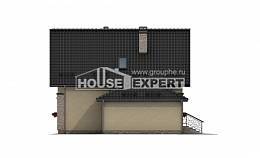 160-005-Л Проект двухэтажного дома мансардный этаж, гараж, бюджетный дом из бризолита, House Expert