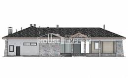 280-004-Л Проект одноэтажного дома, гараж, классический загородный дом из блока, House Expert