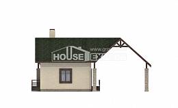060-001-Л Проект двухэтажного дома с мансардой и гаражом, классический дом из твинблока, House Expert