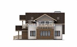 155-010-Л Проект двухэтажного дома мансардой, гараж, классический загородный дом из пеноблока, House Expert