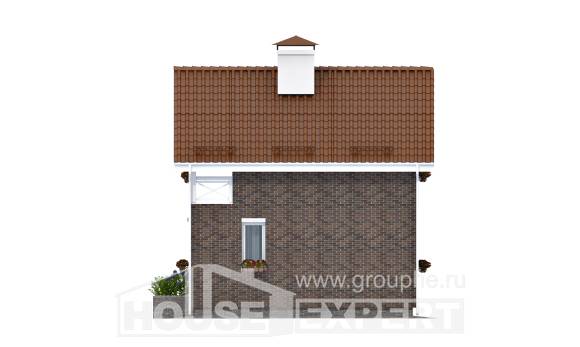 045-001-Л Проект двухэтажного дома с мансардным этажом, красивый коттедж из арболита, House Expert