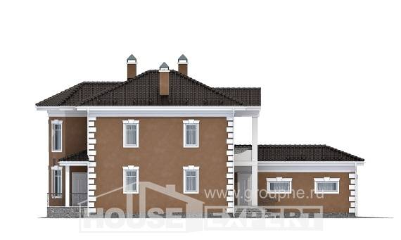 150-006-П Проект двухэтажного дома и гаражом, простой дом из керамзитобетонных блоков, House Expert
