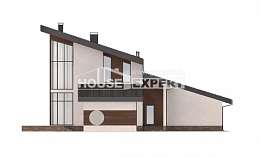 230-001-П Проект двухэтажного дома мансардный этаж, простой домик из кирпича, House Expert