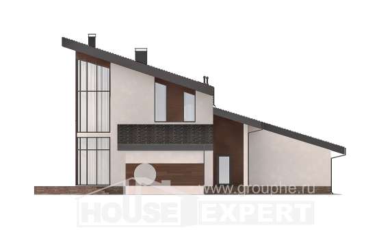 230-001-П Проект двухэтажного дома мансардный этаж, простой домик из кирпича, House Expert
